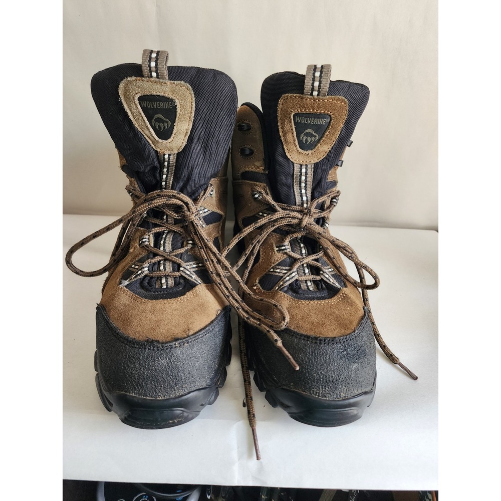 Wolverine Steel Toe Work Boots Mens 11.5 M Brown Suede Leather EH W04624